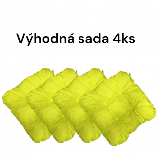 Prošívaný sedák APEX Bamberk - Kiwi - Výhodná sada - 4 ks