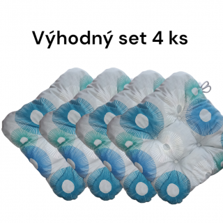 Prošívaný sedák APEX Bamberk - Světlé terče - Výhodná sada - 4 ks