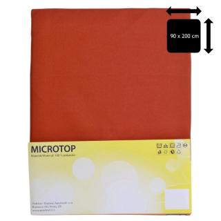 Prostěradlo Apex Microtop - Jednolůžko 90 x 200 cm - Cihlová