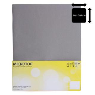 Prostěradlo Apex Microtop - Jednolůžko 90 x 200 cm - Šedá