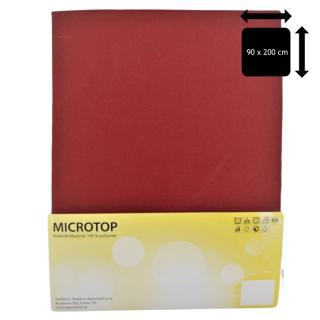 Prostěradlo Apex Microtop - Jednolůžko 90 x 200 cm - Vínová