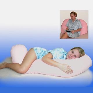 Relaxační polštář APEX ve tvaru L - MAMUT - bílá - Froté povlak / Bílá