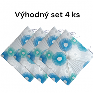 Sedák APEX Bombay s centrálním proševem - Světlé terče - Výhodná sada - 4 ks