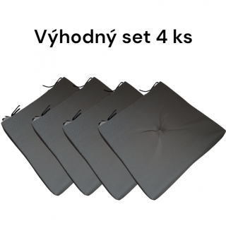 Sedák APEX Bombay s nepropustným povlakem - Antracit - Výhodná sada - 4 ks
