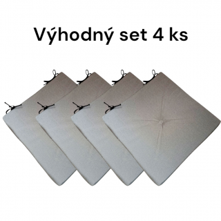 Sedák APEX Bombay s nepropustným povlakem - Černá mikromříž - Výhodná sada - 4 ks