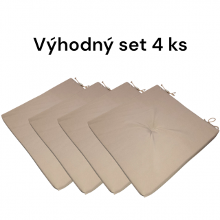 Sedák APEX Bombay s nepropustným povlakem - Oříšek - Výhodná sada - 4 ks