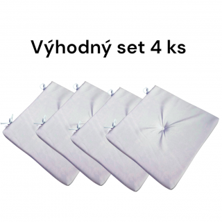Sedák APEX Bombay s nepropustným povlakem - Světle šedá - Výhodná sada - 4 ks