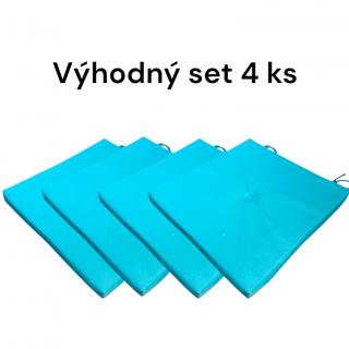 Sedák APEX Bombay s nepropustným povlakem - Tyrkys - Výhodná sada - 4 ks
