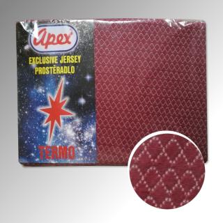 TERMO prostěradlo Jersey APEX - Dvoulůžko 180 x 200 cm - Vínová