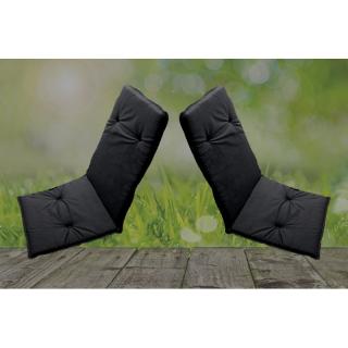 Univerzální sedák na zahradní nábytek APEX 49x120 cm - Černý - 2 ks