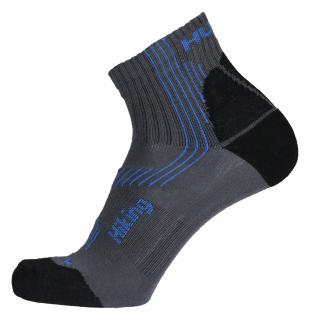 Husky Hiking ponožky šedá/modrá Velikost: XL (45-48)