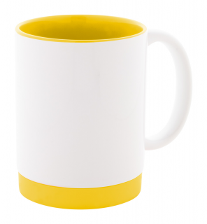 Keramický hrnek s barevným vnitřkem Multicolour Plus 350 ml Barva: žlutá