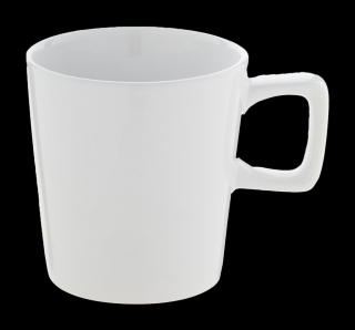 Keramický hrnek s hranatým uchem Angulus 280 ml Barva: bílá