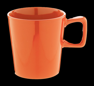 Keramický hrnek s hranatým uchem Angulus 280 ml Barva: oranžová