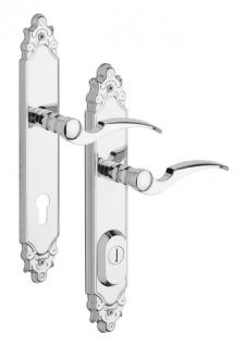 Bezpečnostní kování ROSTEX R4 ozdobné Cr - nerez - 72 mm / Levé