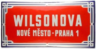 Smaltovaná cedule 800 x 400 - pražská uliční