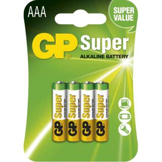 AKU GP 1,5V AAA 4 KS (Alkalická baterie GP Super LR03 (AAA))