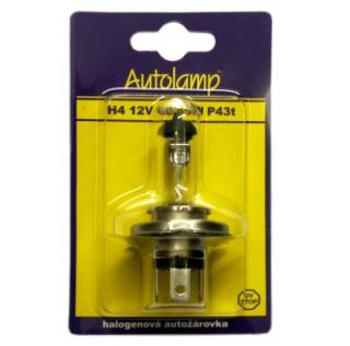 AUTOŽÁROVKA AUTOLAMP H4 12V 60/55W (Autožárovka Autolamp H4 12V 60/55W P43t blistr)