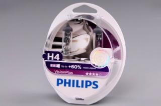 AUTOŽÁROVKA PHILIPS VISION PLUS H4 12V 60/55W 2 KS (Krabička H4 12V 60/55W P43t Vision plus +60% 2ks box PHILIPS)
