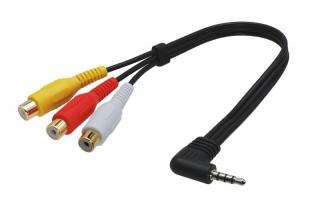 AV REDUKCE CINCH - JACK (AV redukce 3x RCA - JACK 3,5mm 4 pólový)