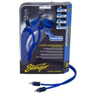 CINCH KABEL 5,1M MODRÝ STINGER (Cinch propojovací 2-kanálový)