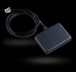 CU-08RF RFID  (RFID čtečka CU-08RF je příslušenstvím lokalizační jednotky CU-08. Slouží k bezkontaktní identifikaci řidičů vozidla pomocí přístupových pitů Jablotron PC-02x, PC-04x a karet Jablotron PC-01.)