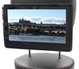 DVD/SD/USB/HDMI MONITOR 10,1" S DRŽÁKEM NA OPĚRKU, DOTYKOVÁ OBRAZOVKA (Kvalitní LCD monitor 10,1"  s DVD přehrávačem, čtečkou micro SD karet, USB portem, HDMI vstupem, české menu)
