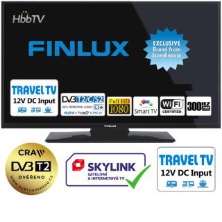 FINLUX TV32FFMG5760 - FHD T2 SAT SMART WIFI 12V (32"(82cm) cestovní TV)