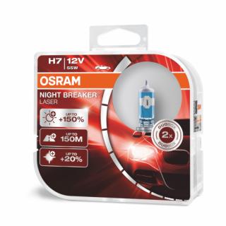 HALOGENOVÁ ŽÁROVKA H7 12V 55W PX26d NIGHT BREAKER LASER +150% (Osram Night Breaker Laser H7)