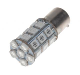 LED BAU15s oranžová, 12V, 27LED/3SMD 2 KS (Náhradní LED žárovka s paticí BAU15S oranžová 2 ks)