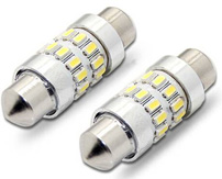LED SUFIT (39MM) BÍLÁ, 12V, 24LED/3014SMD 2 KS (Nová generace LED autožárovek s paticí sufit 2KS)