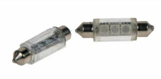 LED SUFIT (39MM) ZELENÁ, 12V, 3LED/3SMD 2 KS (LED žárovka s paticí sufit 2 ks)