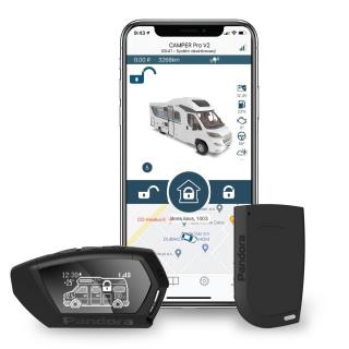 PANDORA CAMPER PRO S GPS SLEDOVÁNÍM, DÁLKOVÝM STARTEM, DVOUZÓNOVOU OCHRANOU INTERIÉRU VOZU A MONTÁŽÍ (Zabezpečovací systém vyvinutý na ochranu obytných vozů)