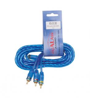 RCA AUDIO/VIDEO KABEL HI-Q LINE, 3M (Vysoce kvalitní řada linkových audio/video kabelů)