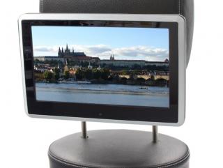 SD/USB/HDMI MONITOR 10,1" S DRŽÁKEM NA OPĚRKU, DOTYKOVÁ OBRAZOVKA, ČESKÉ MENU, STŘÍBRNÝ (Kvalitní LCD monitor 10,1" určený k montáži na opěrku, s MP5 přehrávačem, čtečkou micro SD karet, USB portem, HDMI vstupem)