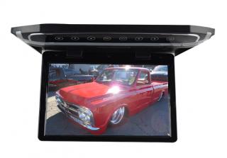 STROPNÍ LCD MONITOR 12,1" ČERNÝ S HDMI/MICROSD/IR/FM, ULTRA TENKÝ (Kvalitní extrémně plochý stropní výklopný LED LCD monitor 12,1" s HDMI vstupem)
