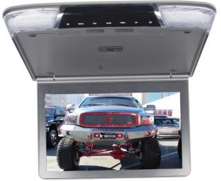 STROPNÍ MONITOR 11,6" ŠEDO/STŘÍBRNÝ S SD/USB/IR/FM/HDMI (Kvalitní extrémně plochý stropní výklopný LED LCD monitor 11,6" s HDMI vstupem)