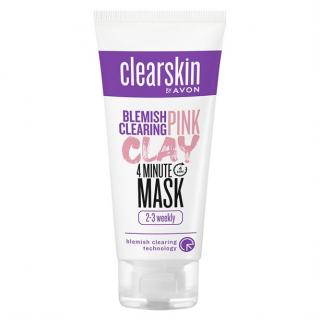 Čisticí pleťová maska proti akné s růžovým jílem - 75ml