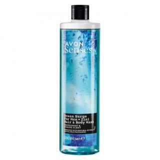 Sprchový gel na tělo a vlasy s vůní moře a máty - 500ml