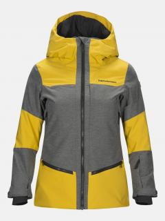 Bunda Peak Performance Balmaz, dámská,lyžařská, Yellow Flow, Velikost XL