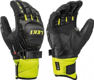 Lyžařské rukavice Leki Worldcup Race Coach Flex S GTX  Black/Ice Lemon 649805301, Velikost 10