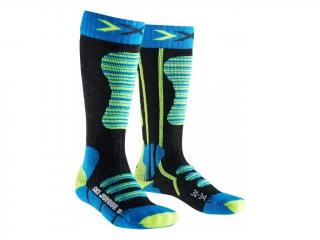 Podkolenky X-Socks lyžařské junior blue/yellow, Velikost 23-26