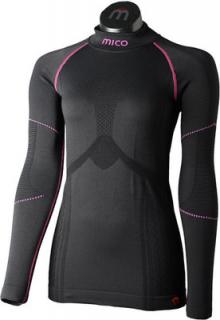 Triko Mico IN 2804, dětské, funkční, black/fuchsia, Velikost III