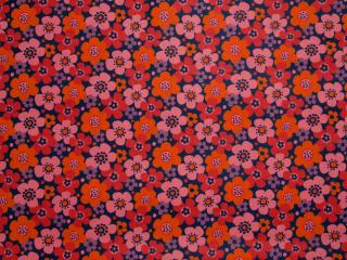 Northcott Call me! Flowers Orange/Navy