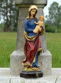 Marie a Ježíšek - 57 cm -modrorubínová (výška 57 cm)