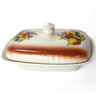 Máslenka - dóza na máslo - ovoce (šířka - 22 cm, výška - 25 cm)