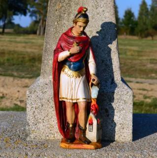 Soška Svatý Florián - 43 cm (bílá suknice) (výška 43 cm)
