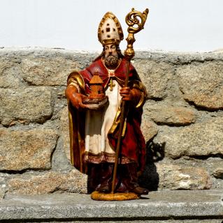 Svatý Ambrož - patron včelařů - 66 cm (Socha Sv. Ambrož ochránce včel, včelařů a domácích zvířat)
