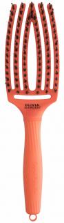 OLIVIA GARDEN Finger Brush Orange Spritz kartáč na vlasy masážní 6-řadý střední