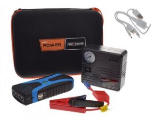 Powerbanka startovací zdroj pro start automobilů 12V 200A + kompresor